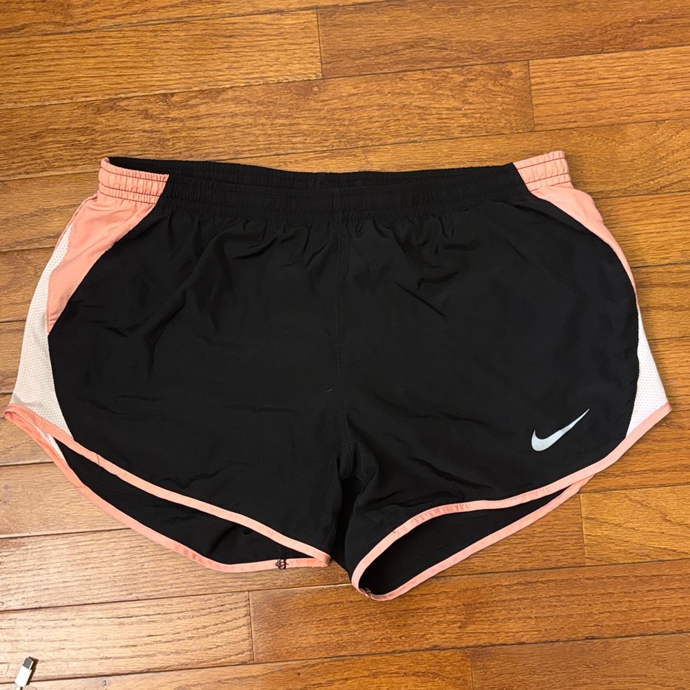 Nike Women's Black and Pink Athletic Shorts